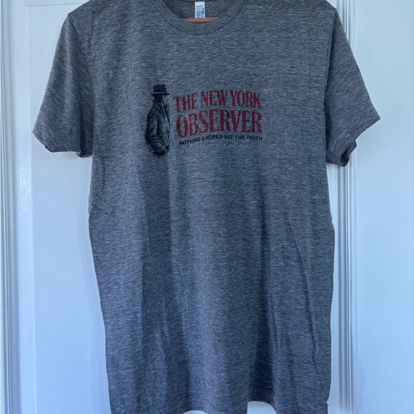 The New York Observer Newspaper Gray Short Sleeve Tee - Picture 1 of 4